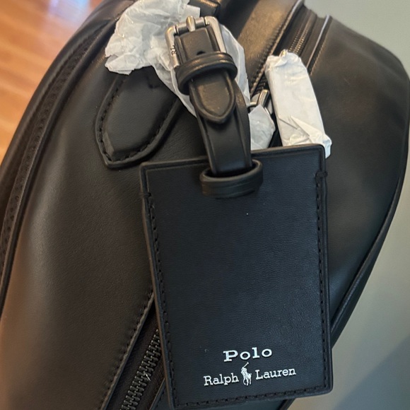 Polo by Ralph Lauren Classic Black Leather Backpack - Picture 3 of 5